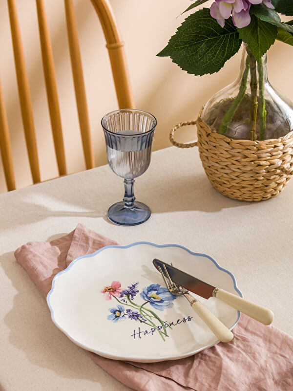 LCW HOME Çiçek Baskılı Porselen Servis Tabağı 26 cm