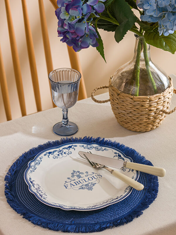 LCW HOME Printed Porcelain Serving Plate 26 cm