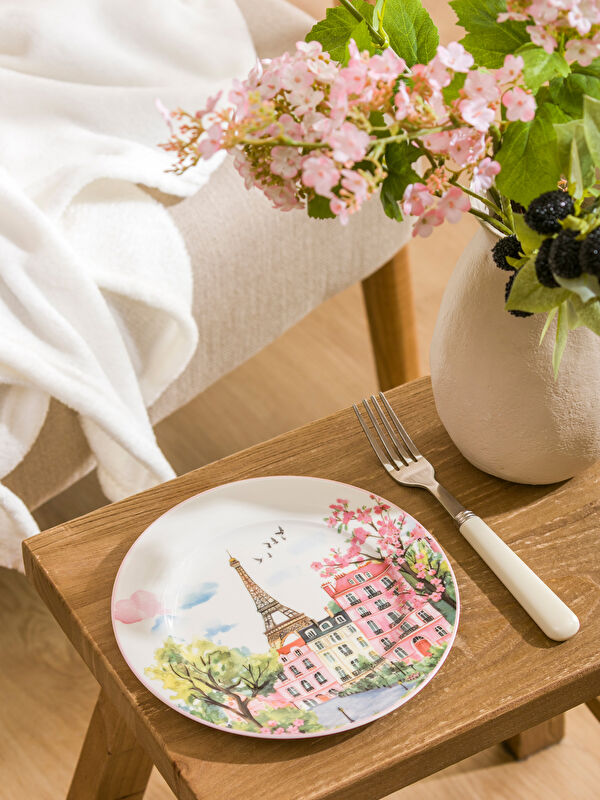 LCW HOME Printed Porcelain Plate 19 cm