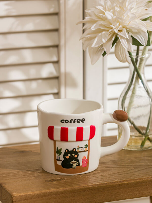 LCW HOME Printed Ceramic Mug, 485 ml