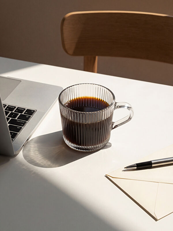 LCW HOME Glass Mug Set of 4 420 ml