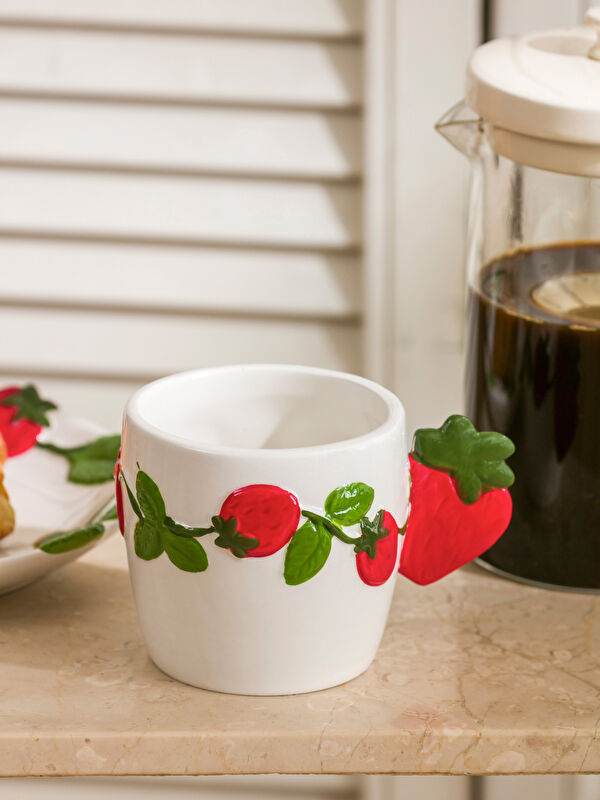 LCW HOME مج سيراميك بنقشة الفراولة - 320 مل