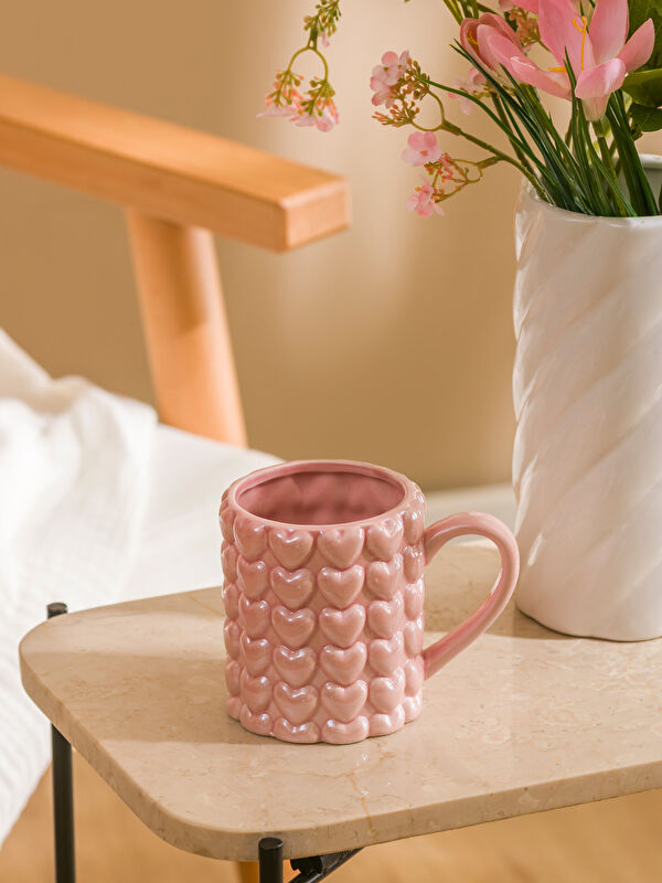 LCW HOME Kalp Desenli Seramik Kupa 350 ml