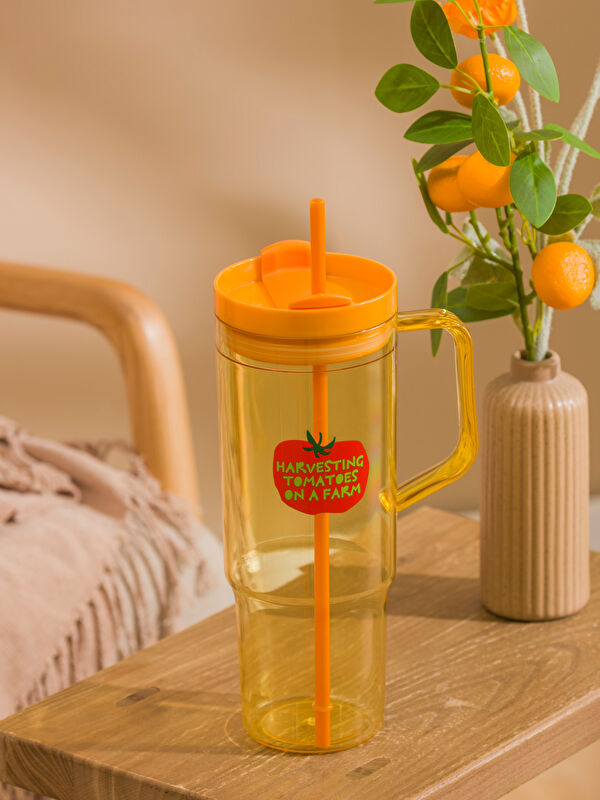 LCW HOME Baskılı Pipetli Cam Bardak 1200 Ml