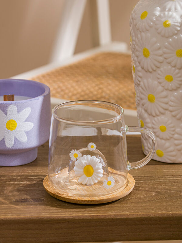 LCW HOME كوب زجاجي بطباعة زهرية 300 مل