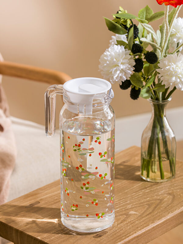 LCW HOME Desenli Kapaklı Cam Sürahi 1000 Ml