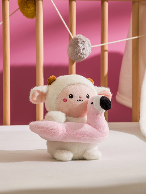 LCW HOME Kuzu ve Flamingo Figürlü Bebek Pelüş Kırlent 17 cm