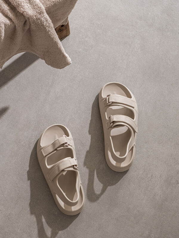 LCW STEPS Women's Slider with Velcro Fastening