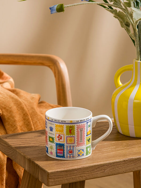 LCW HOME Kartpostal Baskılı Porselen Kupa 355 ml