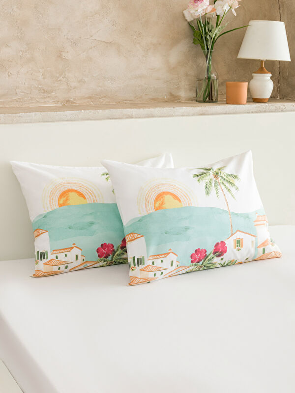 LCW HOME Printed Cotton Pillowcase Set of 2, 50x70 cm