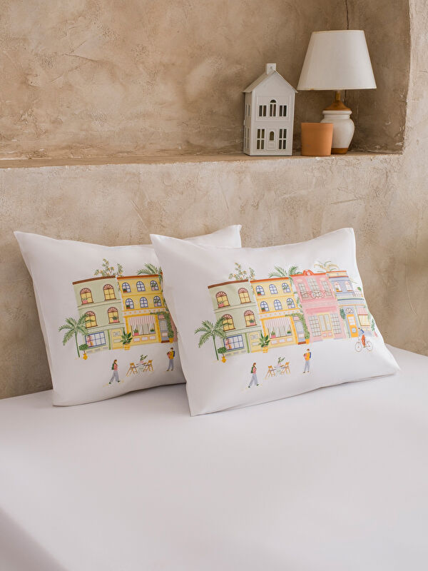 LCW HOME Baskılı Pamuklu Yastık Kılıfı 50x70 cm 2'li