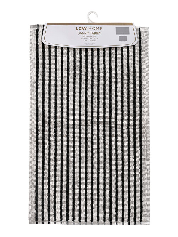 LCW HOME Çizgili Banyo Paspası 2'li - S6H145Z8-LEG | LCW
