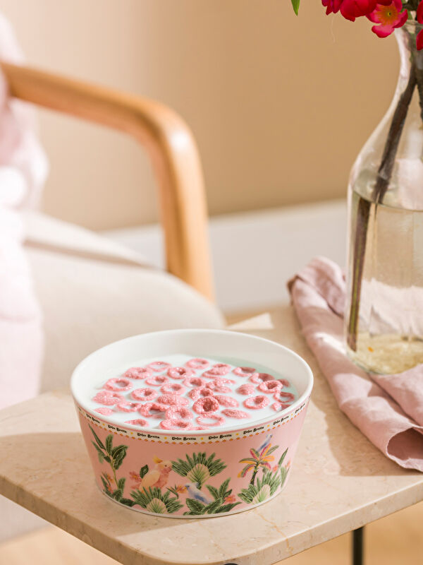 LCW HOME Printed Porcelain Deep Bowl 12 cm