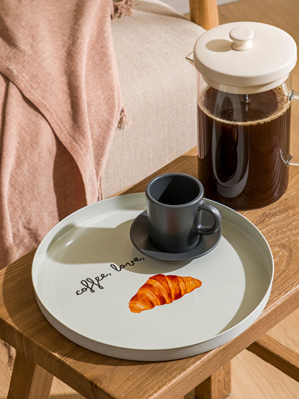 LCW HOME Printed Round Tray 24 cm