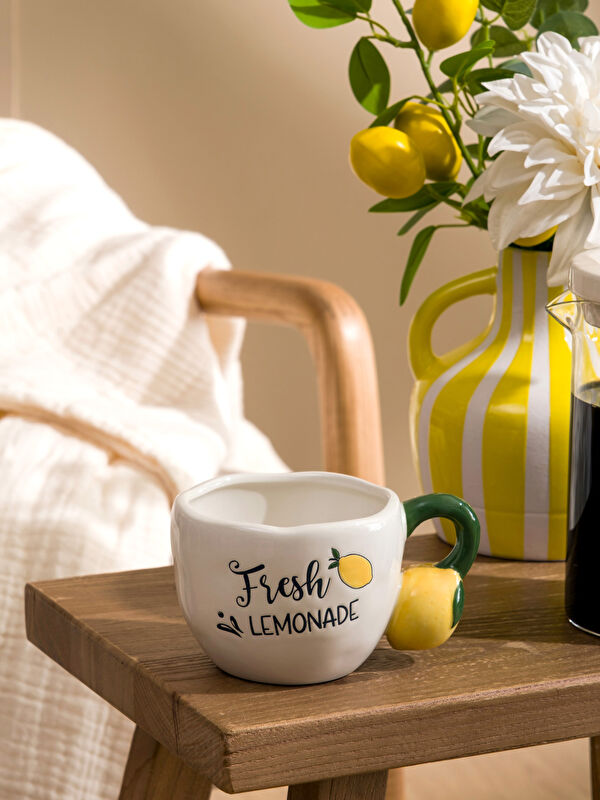 LCW HOME лимонды өрнекті керамикалық кружка 400 ml