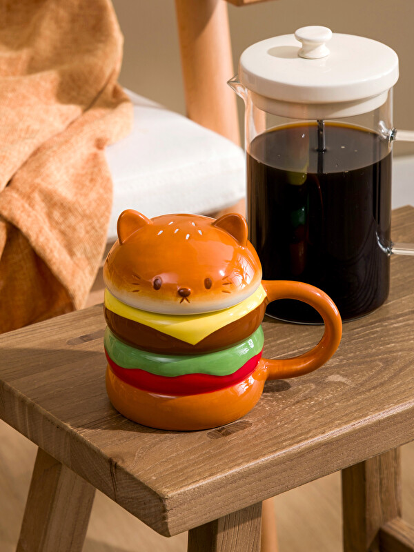LCW HOME Hamburger Figured Ceramic Mug 370 ml