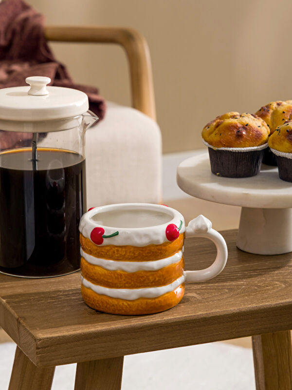LCW HOME Cherry Figured Ceramic Mug 415 ml