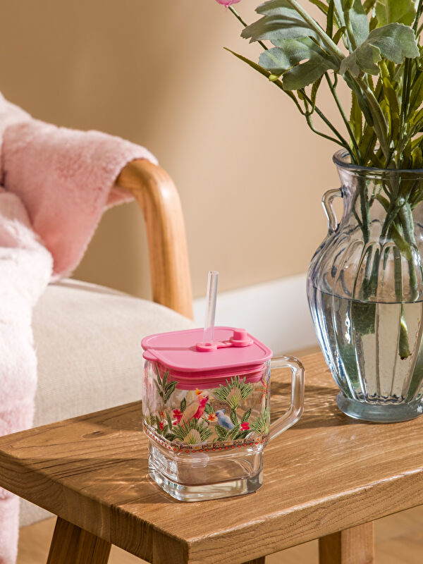 LCW HOME كأس مشروب غازي مطبوع مع شفاط 300 ml