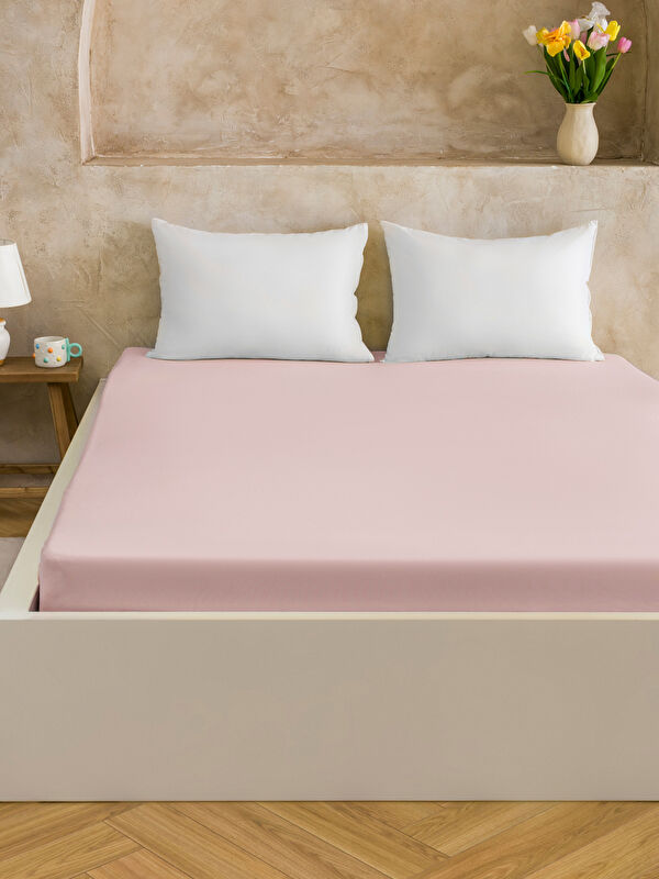 LCW HOME Poplin Çift Kişilik Lastikli Çarşaf 100x200x30 Cm