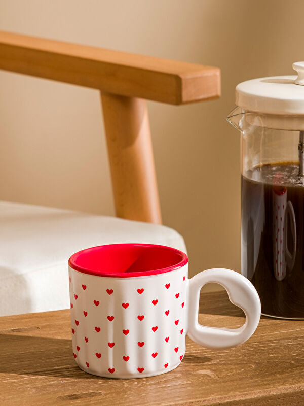 LCW HOME Kalp Baskılı Seramik Kupa 270 ml