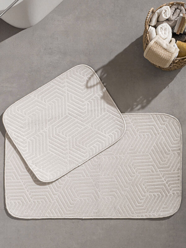 LCW HOME Geometrik Desenli Banyo Paspası 2'li