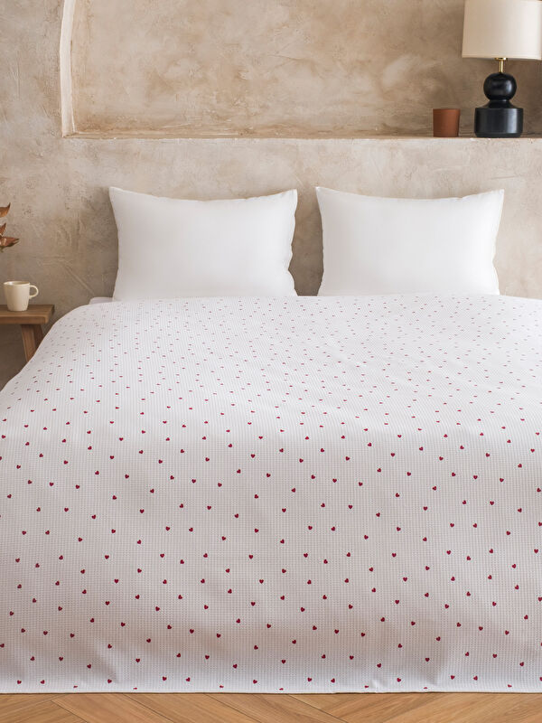 LCW HOME Kalp Desenli Çift Kişilik Pike