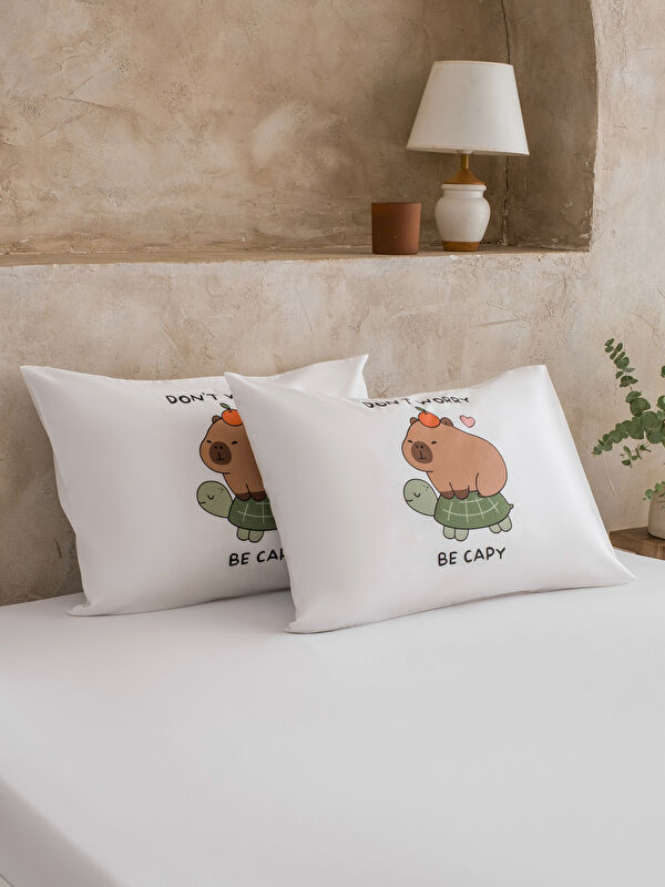 LCW HOME Hayvan Nakışlı Pamuklu Yastık Kılıfı 2'li 50x70 cm