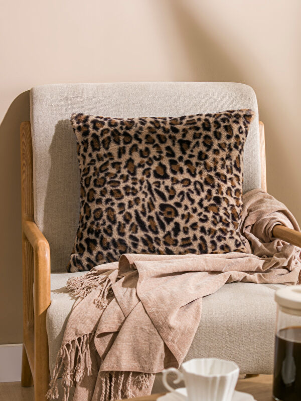 LCW HOME Leopar Desenli Kırlent Kılıfı 45x45 cm