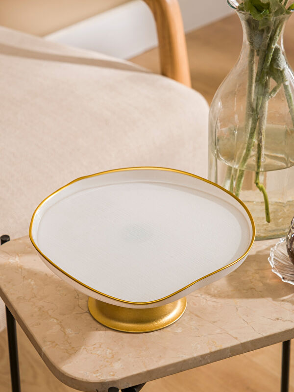 LCW HOME 21 см аяқталған асимметриялық шет детальды қызмет көрсету табақшасы