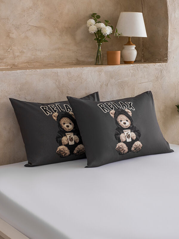 LCW HOME Ayı Baskılı Yastık Kılıfı 2'li 50x70 cm