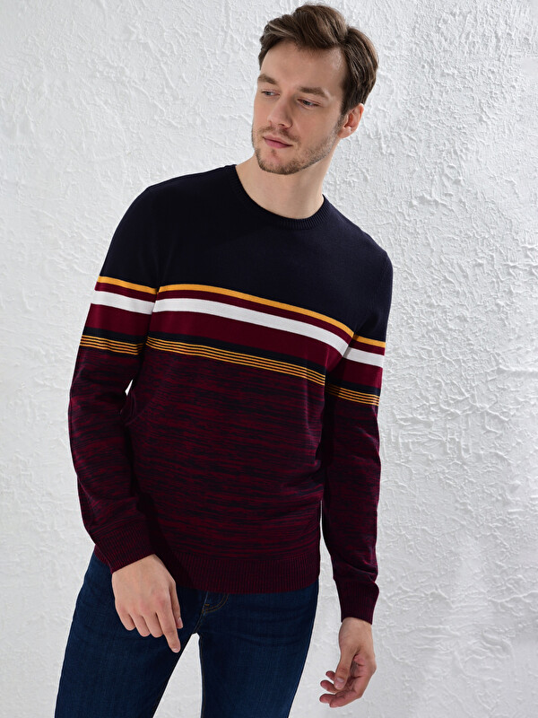 LCWAIKIKI Classic Crew Neck Striped Thin Knitwear Sweater