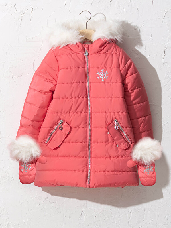 LCW Kids Пальто для девочки с капюшоном