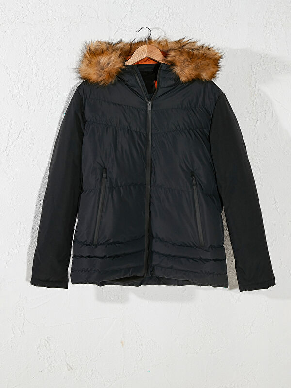 XSIDE Standard Fit Fur Neck Heavy Short Coat