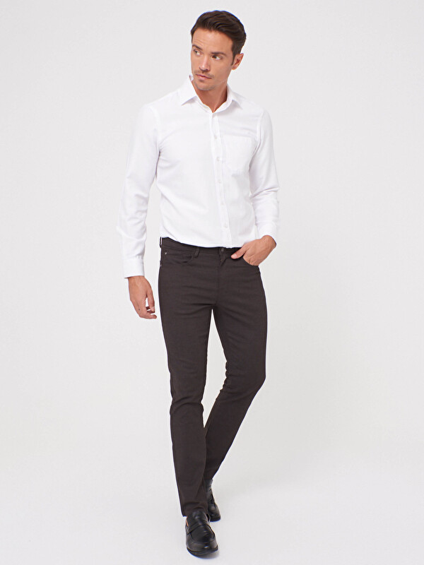 LCWAIKIKI Classic Slim Fit Textured Trousers