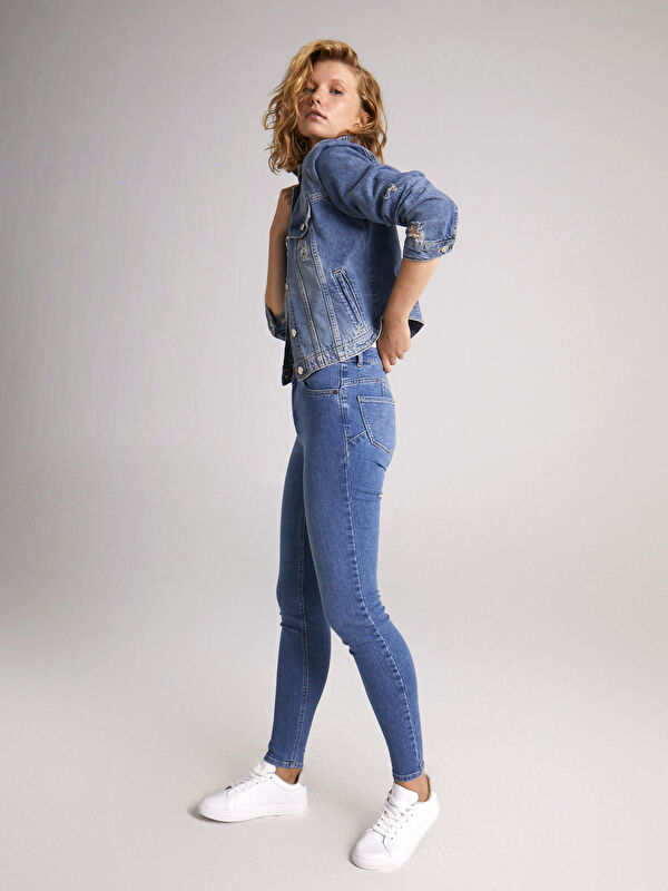LCW Jeans Ankle Length Mercury Skinny Fit Push Up Jean Trousers