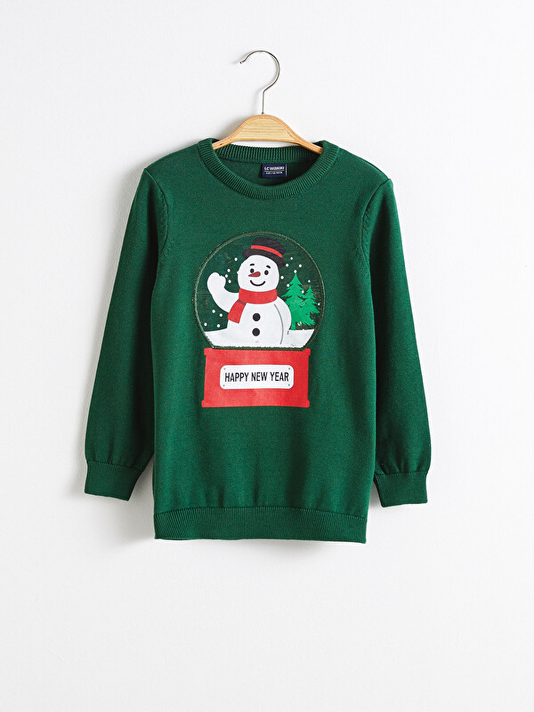 LCW Kids Boy's New Year Themed Lightweight Tricot Jumper