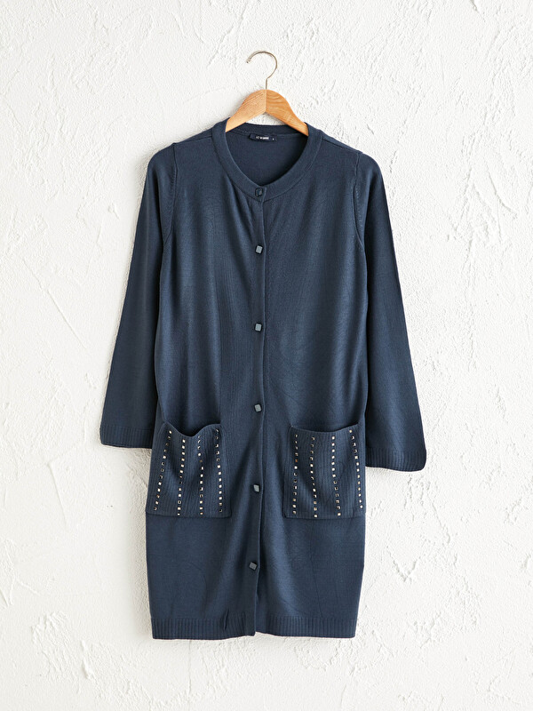 LCW Grace Cardigan Pulover Femei Mânecă Lungă Guler Rotund