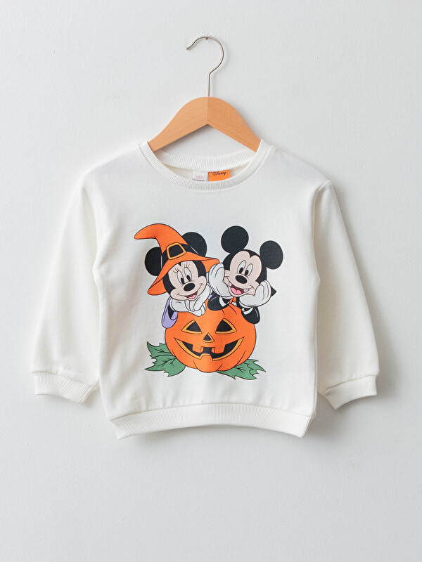 LCW baby Crew Neck Long Sleeve Disney Printed Baby Girl Sweatshirt
