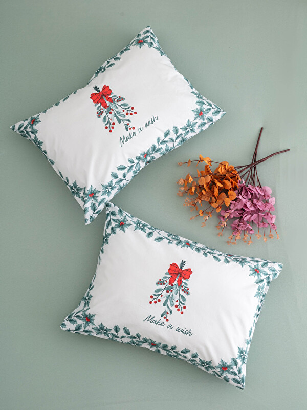 LCW HOME New Year Themed Printed Woven Pillow Case 2-Pack