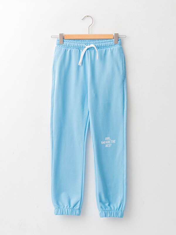 LCW Kids Pantalon de survêtement jogger fille imprimé à taille élastiquée