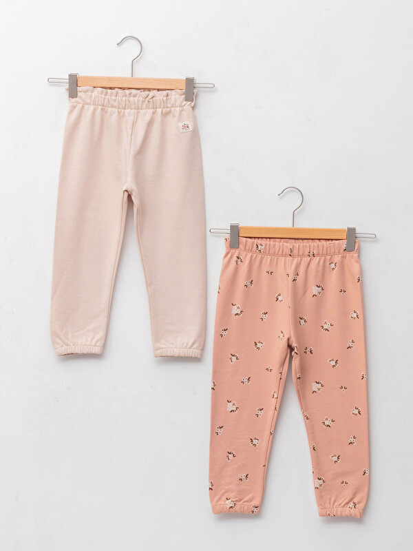 LCW baby Bedruckte Baby Mädchen Leggings mit Elastischem Bund 2er-Pack