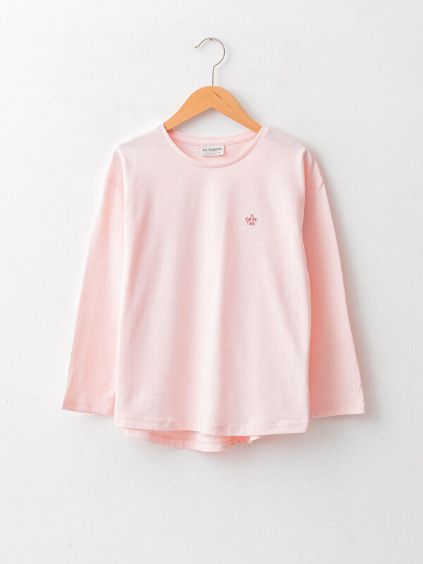 LCW Kids Crew Neck Basic Long Sleeve Girls' T-Shirt