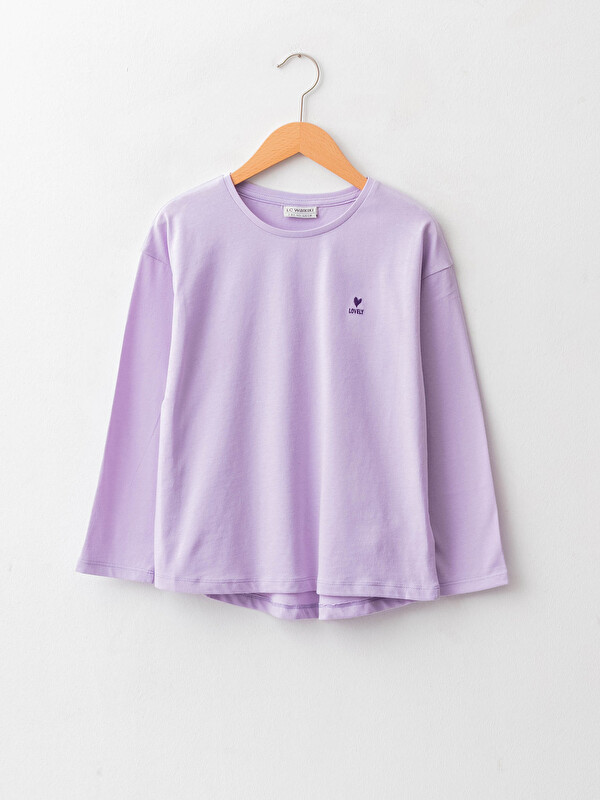 LCW Kids Crew Neck Basic Long Sleeve Girls' T-Shirt