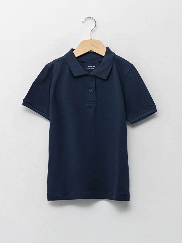 LCW Kids Polo Neck Basic Short Sleeve Girls' T-Shirt