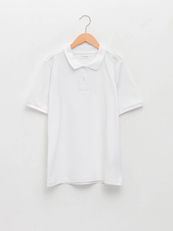 LCW Kids Polo Neck Basic Short Sleeve Girls' T-Shirt