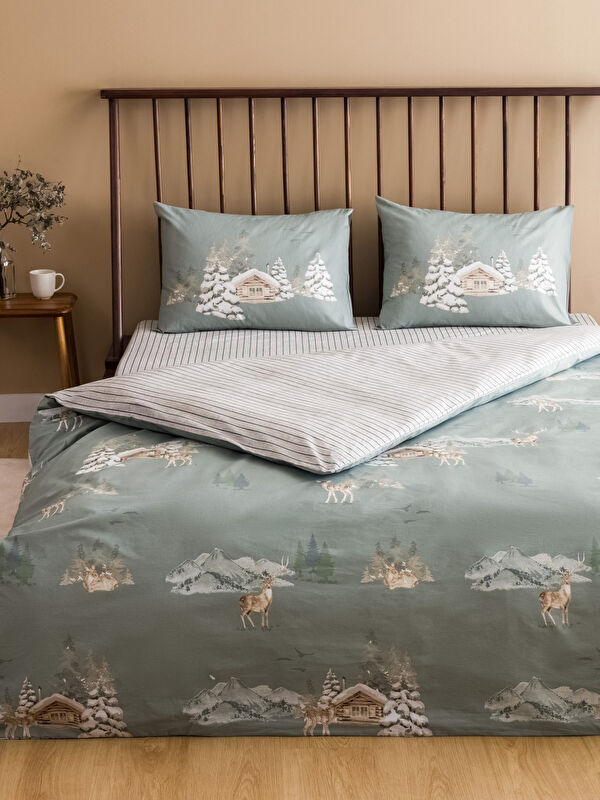 LCW HOME Pamuklu Baskılı Çift Kişilik Nevresim Takımı