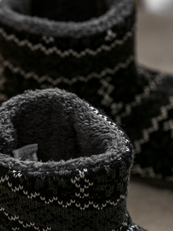 Nakış Detaylı Erkek Ev Botu - Görsel 4