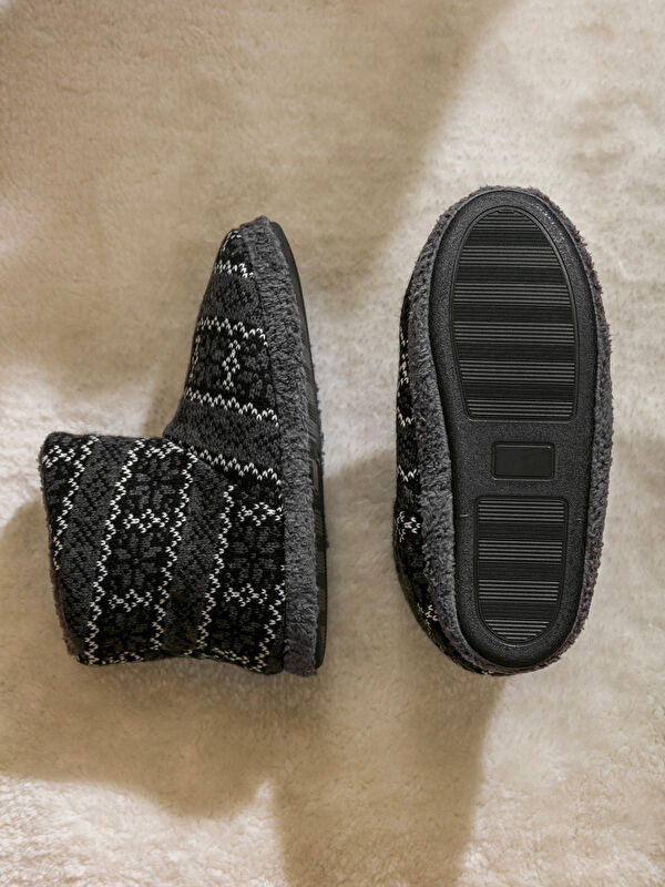 Nakış Detaylı Erkek Ev Botu - Görsel 5