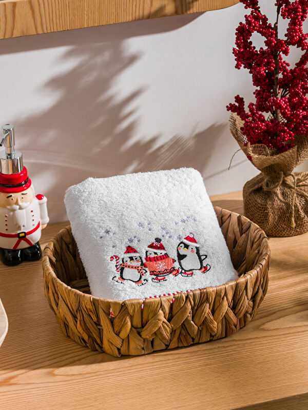 新作フルセット4 LCW HOME Embroidered Cotton Face Towel 50x80 cm -W4IS84Z8