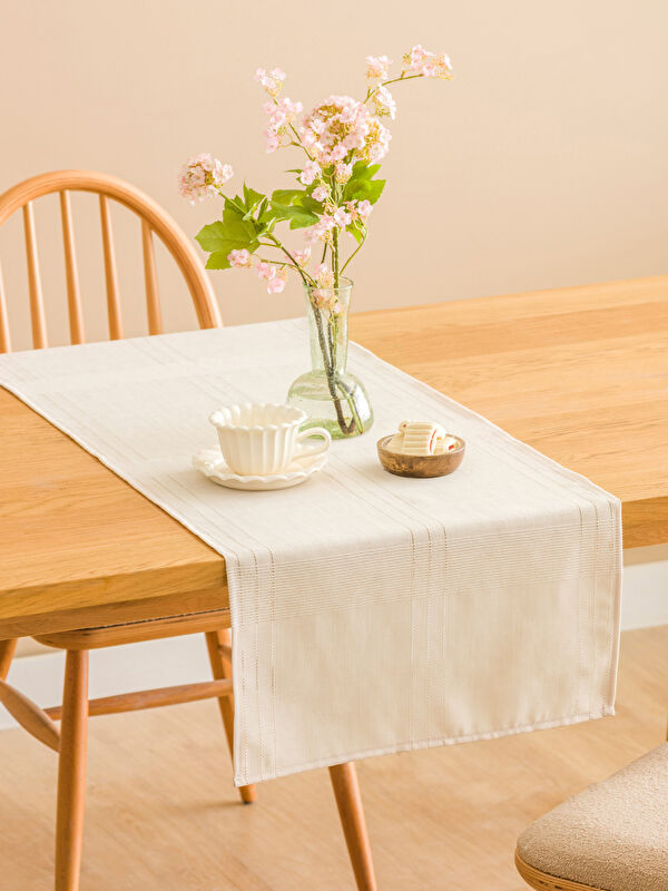 LCW HOME Chemin de table rayé brodé 45x150 cm